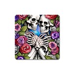 Floral Skeletons Square Magnet