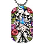 Floral Skeletons Dog Tag (One Side)