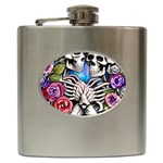 Floral Skeletons Hip Flask (6 oz)