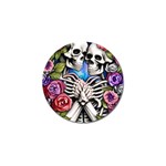 Floral Skeletons Golf Ball Marker