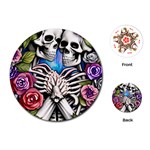 Floral Skeletons Playing Cards Single Design (Round)