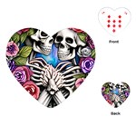 Floral Skeletons Playing Cards Single Design (Heart)