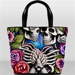 Floral Skeletons Bucket Bag