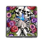 Floral Skeletons Memory Card Reader (Square 5 Slot)