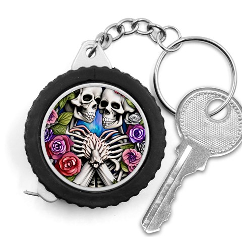 Floral Skeletons Measuring Tape from ArtsNow.com Front