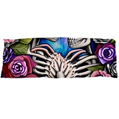 Floral Skeletons Body Pillow Case Dakimakura (Two Sides) from ArtsNow.com Back