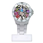 Floral Skeletons Plastic Nurses Watch