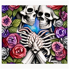 Floral Skeletons Roll Up Canvas Pencil Holder (S) from ArtsNow.com Front
