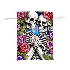 Floral Skeletons Lightweight Drawstring Pouch (S) from ArtsNow.com Back