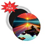 Sunset Over A Lake 2.25  Magnets (10 pack) 