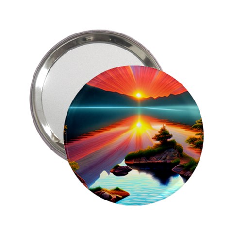 Sunset Over A Lake 2.25  Handbag Mirrors from ArtsNow.com Front