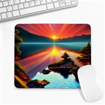 Sunset Over A Lake Large Mousepad