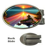 Sunset Over A Lake Money Clips (Oval) 