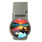 Sunset Over A Lake Money Clips (Round) 