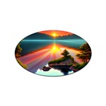 Sunset Over A Lake Sticker Oval (10 pack)