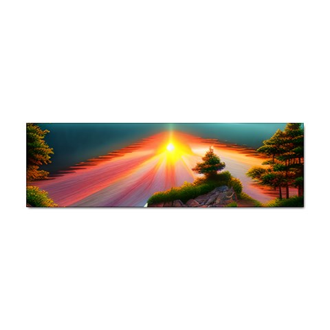 Sunset Over A Lake Sticker Bumper (100 pack) from ArtsNow.com Front