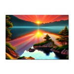 Sunset Over A Lake Sticker A4 (100 pack)