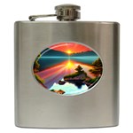 Sunset Over A Lake Hip Flask (6 oz)