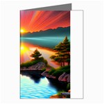 Sunset Over A Lake Greeting Cards (Pkg of 8)