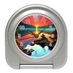 Sunset Over A Lake Travel Alarm Clock