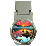 Sunset Over A Lake Money Clip Watches