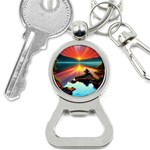 Sunset Over A Lake Bottle Opener Key Chain