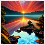 Sunset Over A Lake Canvas 20  x 20 