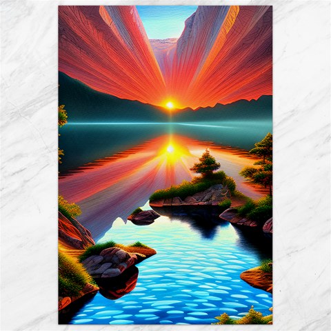 Sunset Over A Lake Canvas 24  x 36  from ArtsNow.com 23.35 x34.74  Canvas - 1