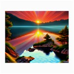 Sunset Over A Lake Small Glasses Cloth (2 Sides)