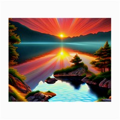 Sunset Over A Lake Small Glasses Cloth (2 Sides) from ArtsNow.com Back