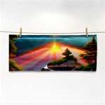 Sunset Over A Lake Hand Towel