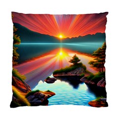 Sunset Over A Lake Standard Cushion Case (Two Sides) from ArtsNow.com Front