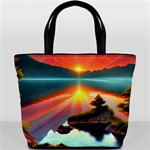 Sunset Over A Lake Bucket Bag