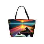 Sunset Over A Lake Classic Shoulder Handbag