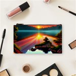 Sunset Over A Lake Cosmetic Bag (Small)