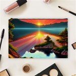 Sunset Over A Lake Cosmetic Bag (Large)