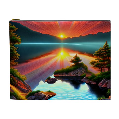 Sunset Over A Lake Cosmetic Bag (XL) from ArtsNow.com Front