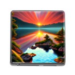 Sunset Over A Lake Memory Card Reader (Square 5 Slot)