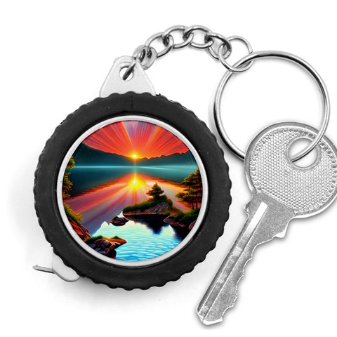 Sunset Over A Lake Measuring Tape from ArtsNow.com Front