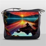 Sunset Over A Lake Messenger Bag