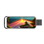 Sunset Over A Lake Portable USB Flash (One Side)