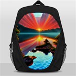 Sunset Over A Lake Backpack Bag