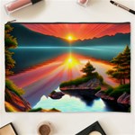 Sunset Over A Lake Cosmetic Bag (XXXL)