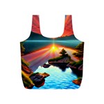 Sunset Over A Lake Full Print Recycle Bag (S)