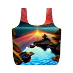 Sunset Over A Lake Full Print Recycle Bag (M)