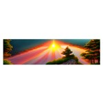 Sunset Over A Lake Oblong Satin Scarf (16  x 60 )