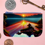 Sunset Over A Lake Large Coin Purse