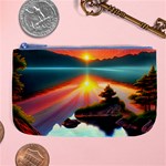 Sunset Over A Lake Large Coin Purse