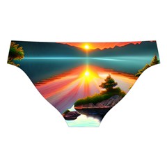 Sunset Over A Lake Cross Back Hipster Bikini Set from ArtsNow.com Back Under