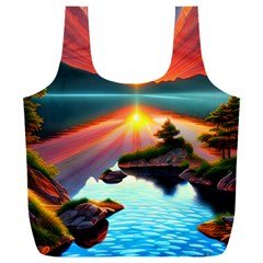 Sunset Over A Lake Full Print Recycle Bag (XXL) from ArtsNow.com Back